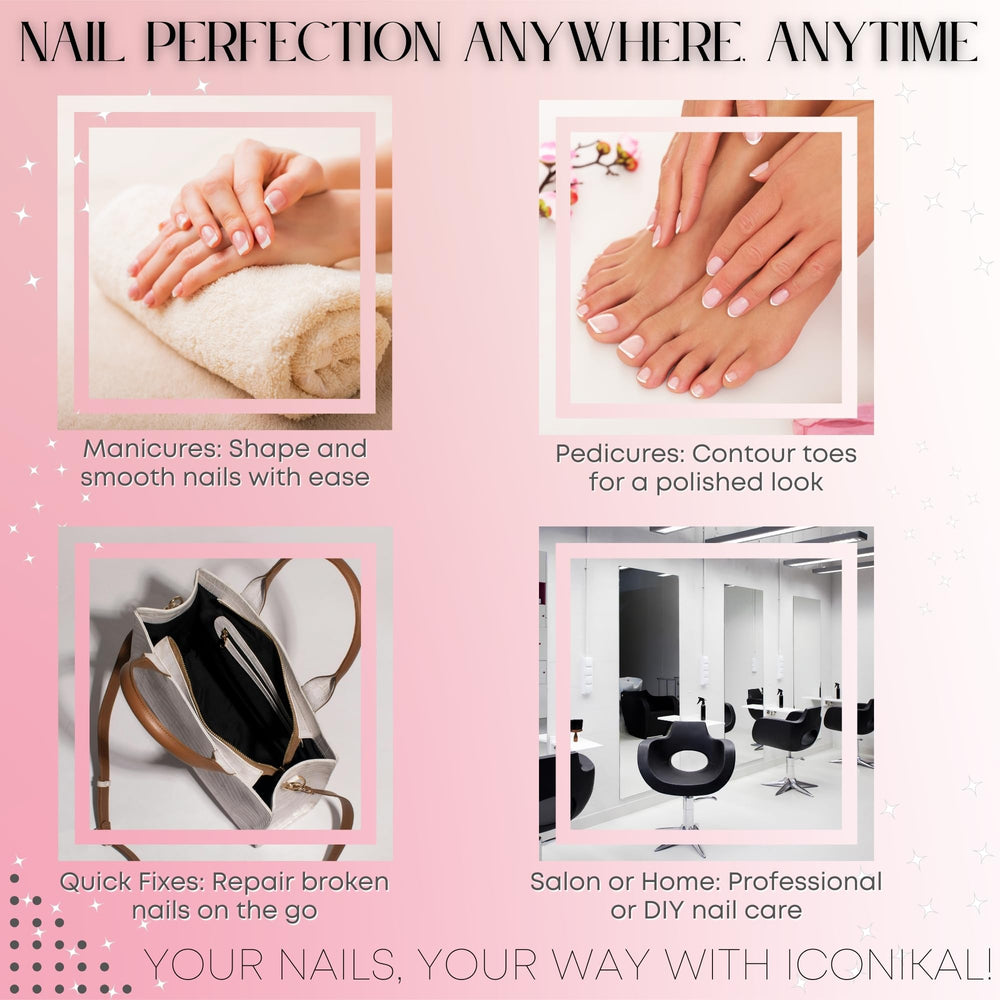 Iconikal 140-pack nail files offering bulk value for frequent manicures.
