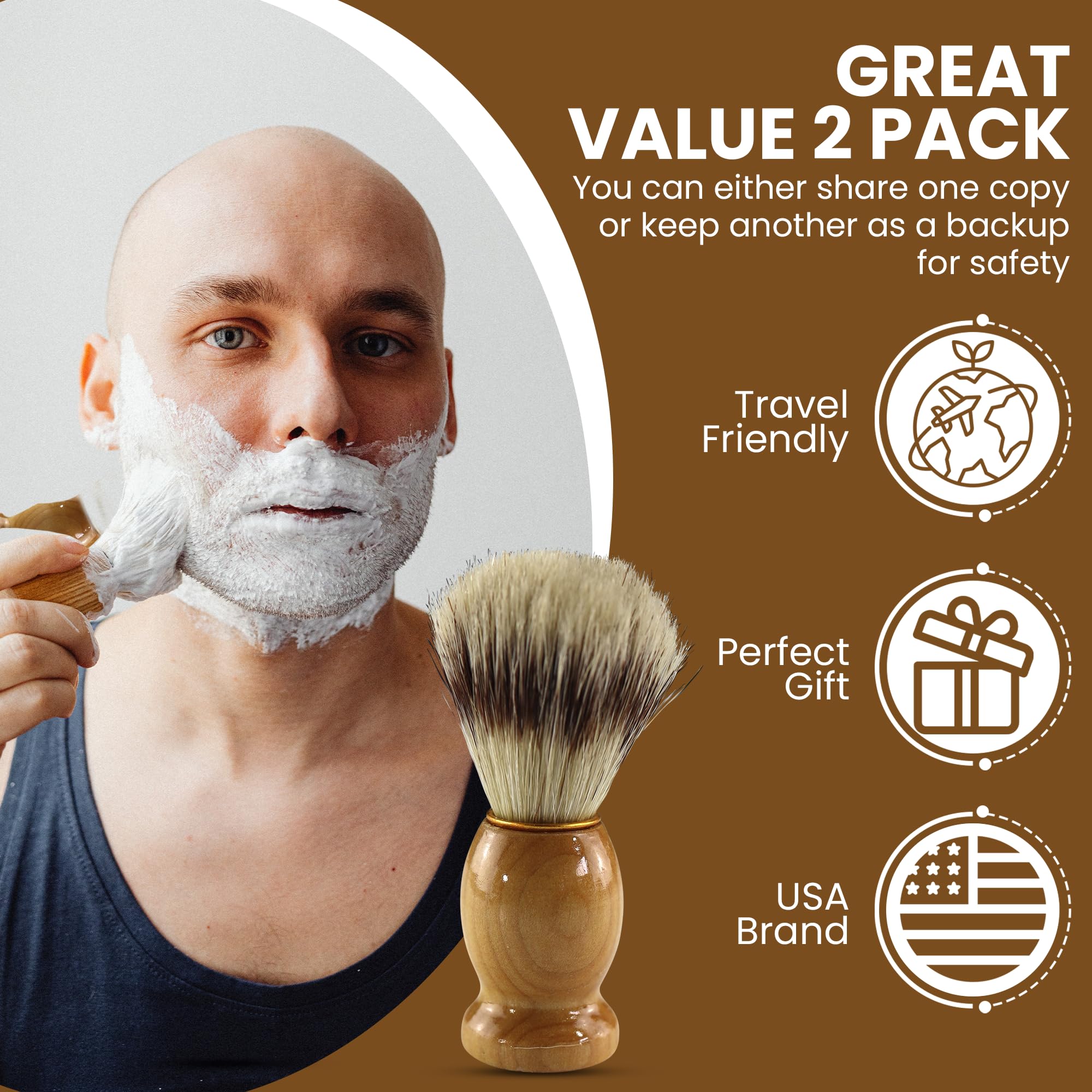 Iconikal brush for aerosol-free cream delivers luxurious, irritation-free lather.