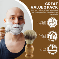 Iconikal brush for aerosol-free cream delivers luxurious, irritation-free lather.