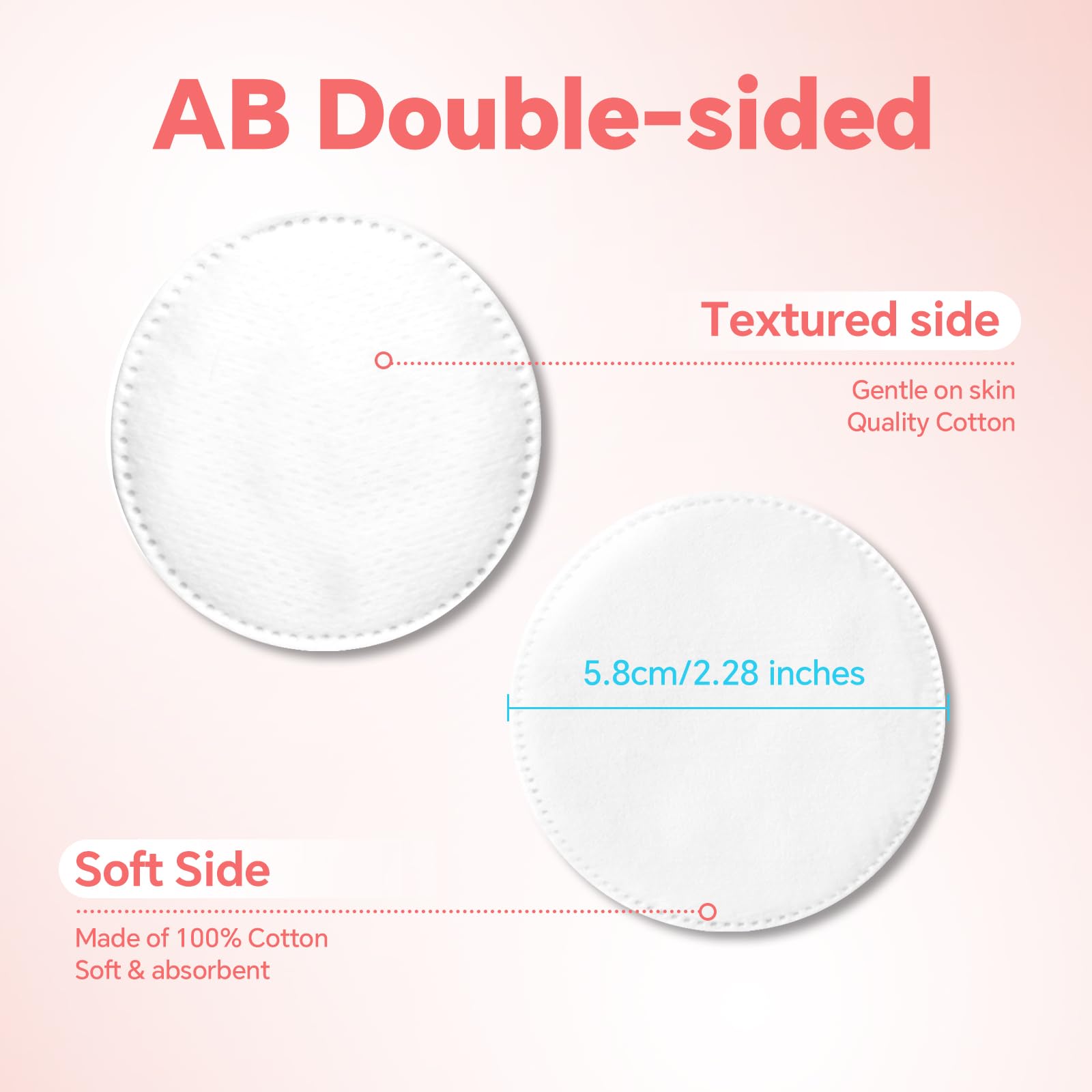 ICOTLE ultra-soft cotton rounds feel gentle on delicate facial skin.
