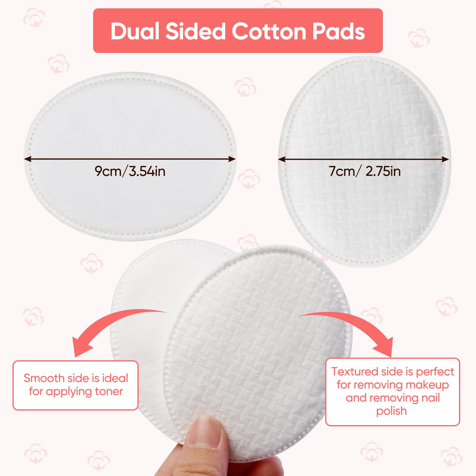 ICOTLE dual-textured pad with textured side for makeup and nail polish removal.