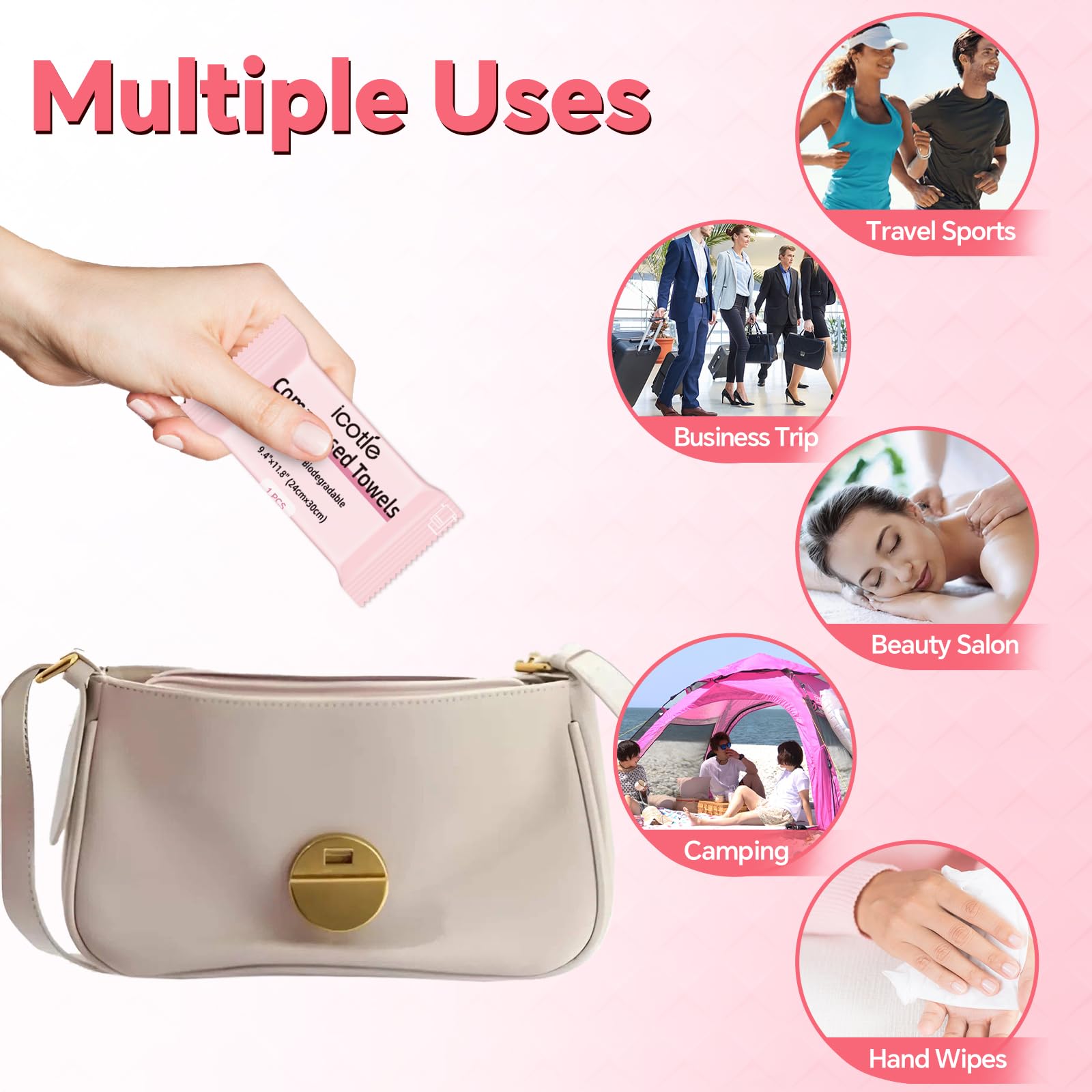 ICOTLE: ideal para viajes y gimnasio, toallas que no dejan residuos.