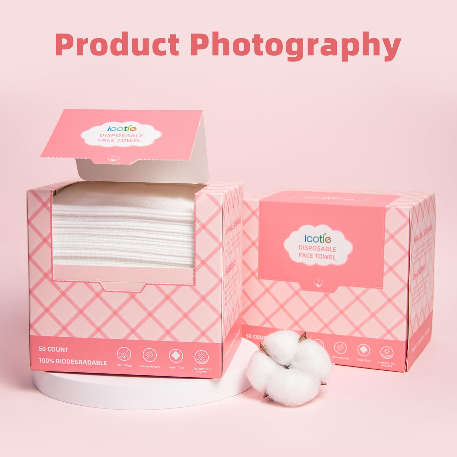 ICOTLE multipurpose face towels ideal for travel and quick touchups