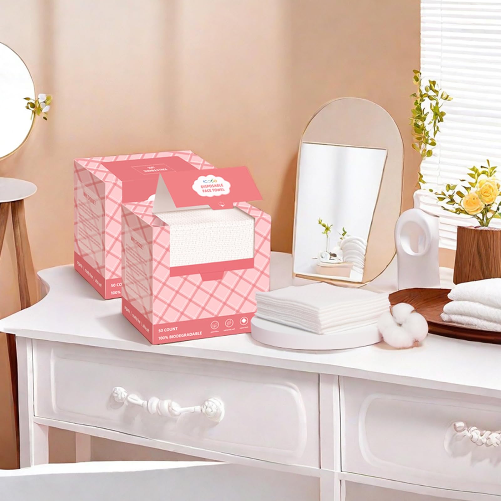 ICOTLE soft, skin-friendly wipes for easy cleansing