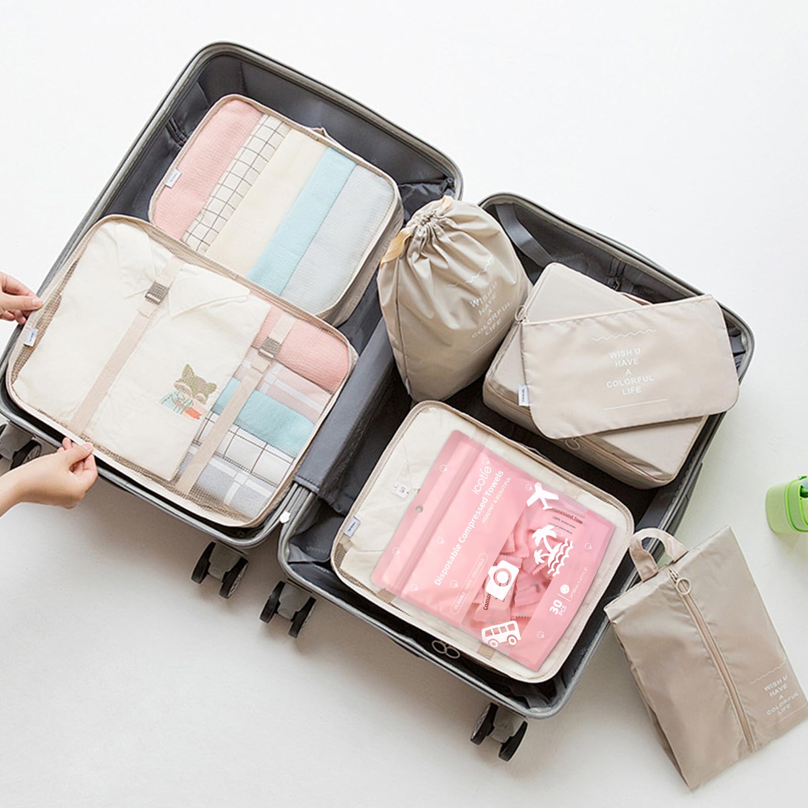 ICOTLE: tamaño compacto para bolsa, perfecto para viajes y camping.