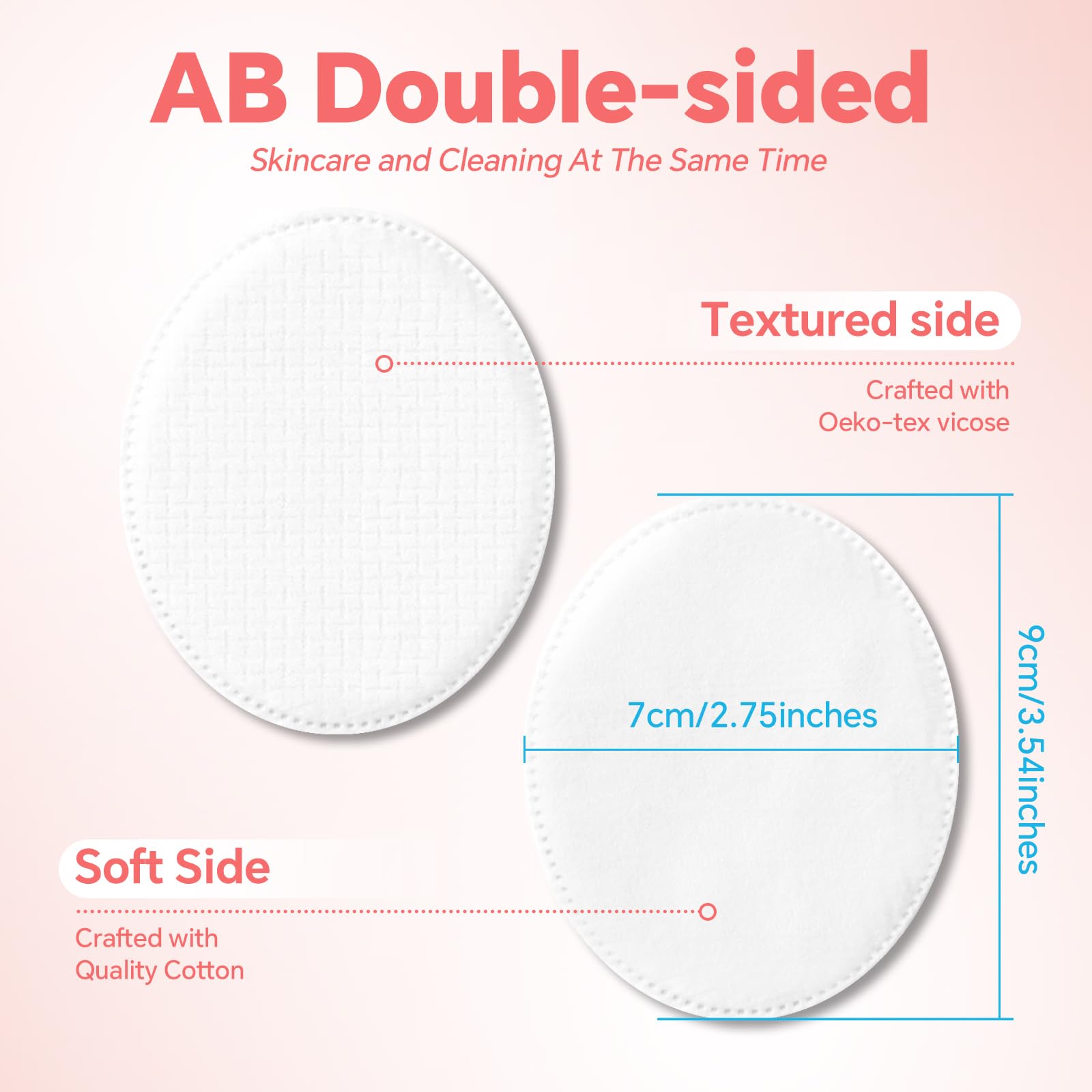 ICOTLE ultra-soft lint-free cotton emphasizes gentle skin cleansing