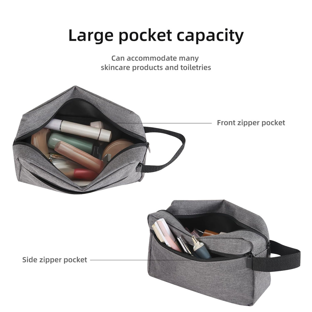 Hanging hook and reinforced handle on the Icramsy toiletry bag