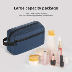 Icramsy travel toiletry bag navy compact size fits in luggage.