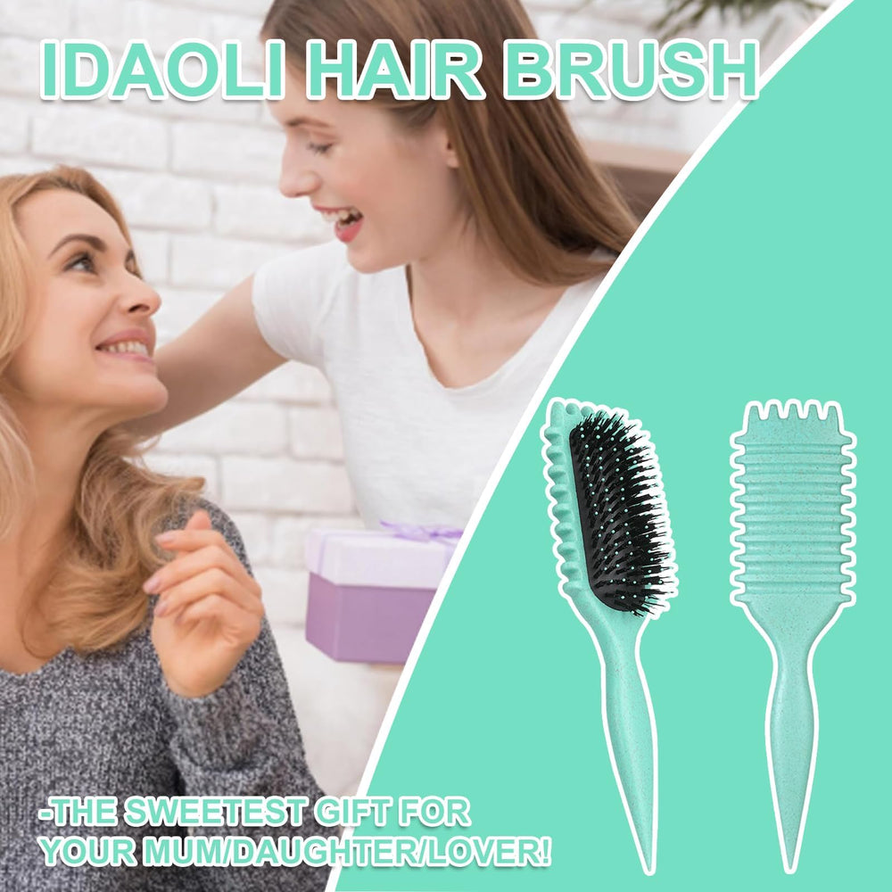 IDAOLI Curl Brush features sculpted bristles for controlled styling and detangling.