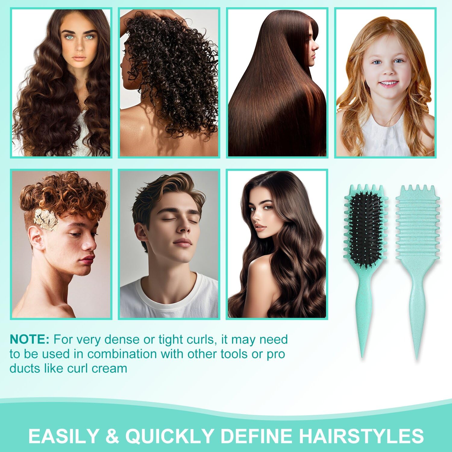 IDAOLI Curl Defining Brush demonstrates precise curl definition and even sectioning for styling.