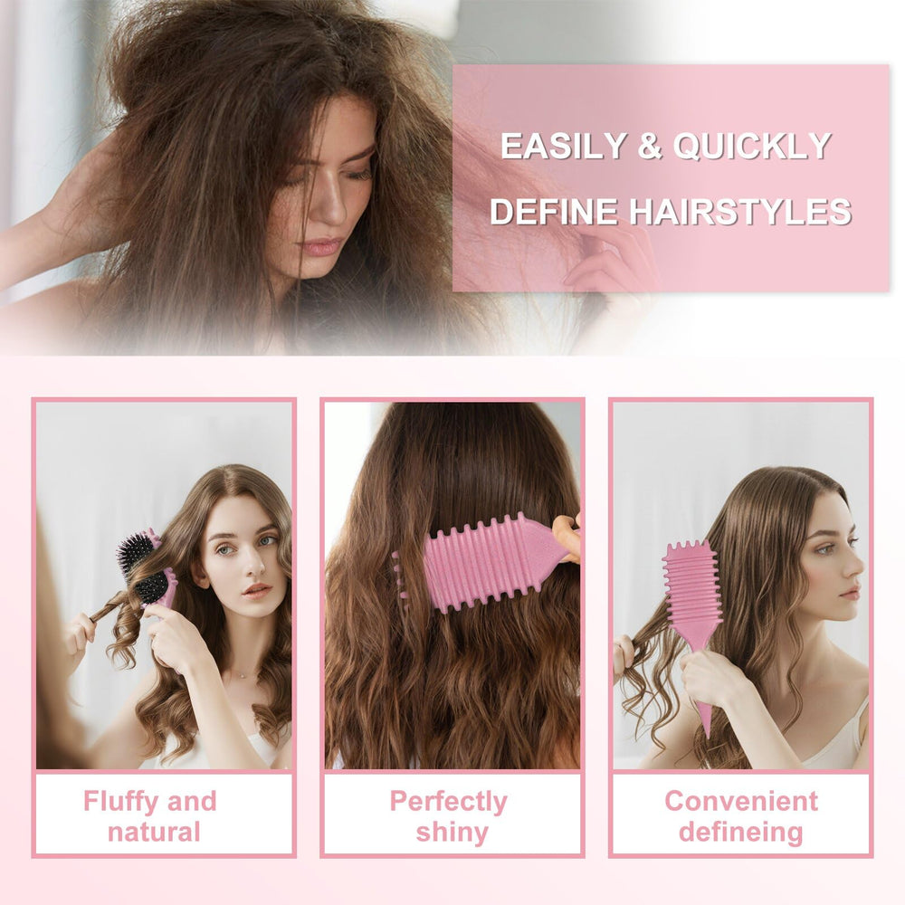 iDAOLI Ergonomic Handle Curly Brush offers comfortable grip during longer sessions.
