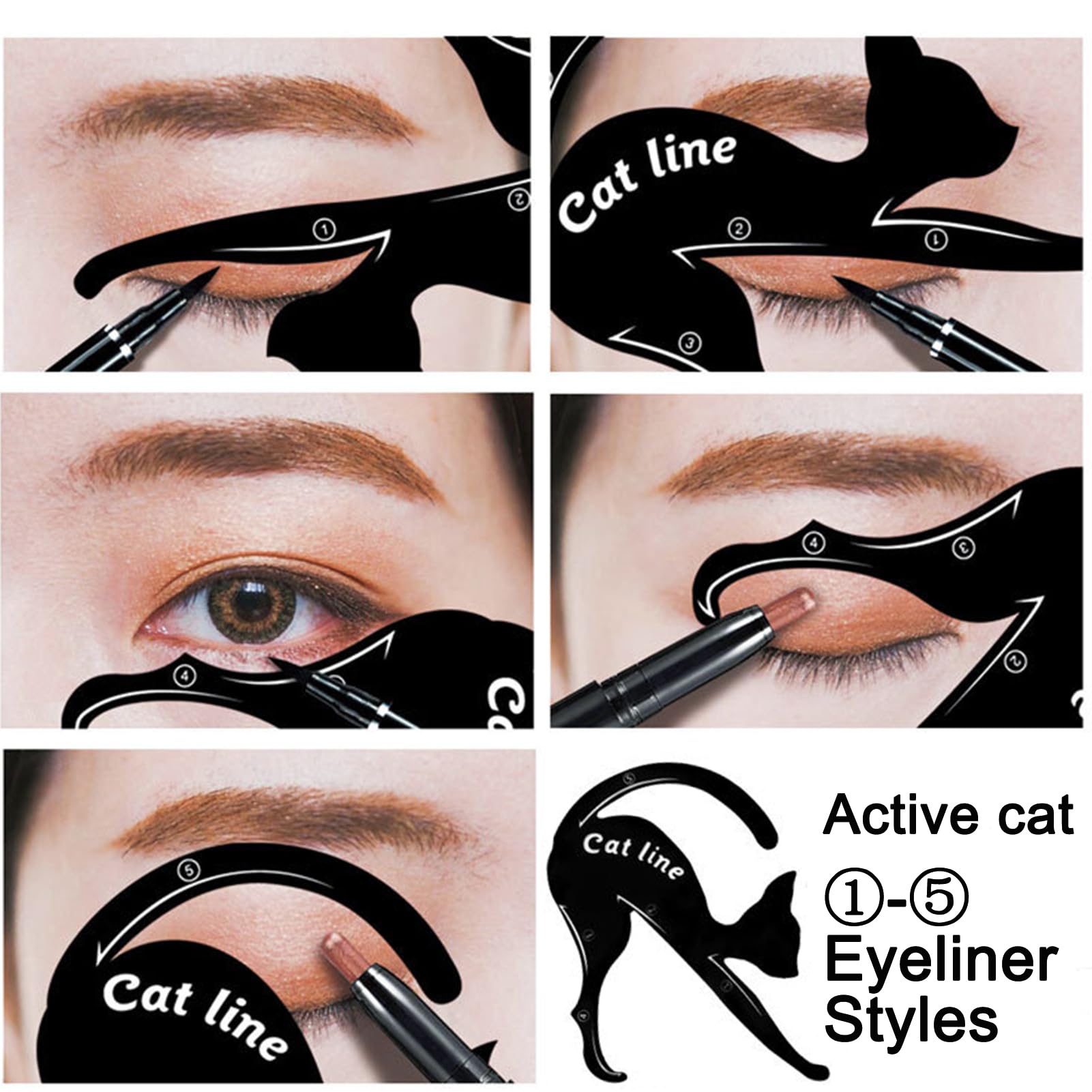 IDDFEVE delineado gato ojos silencioso para estilos suaves