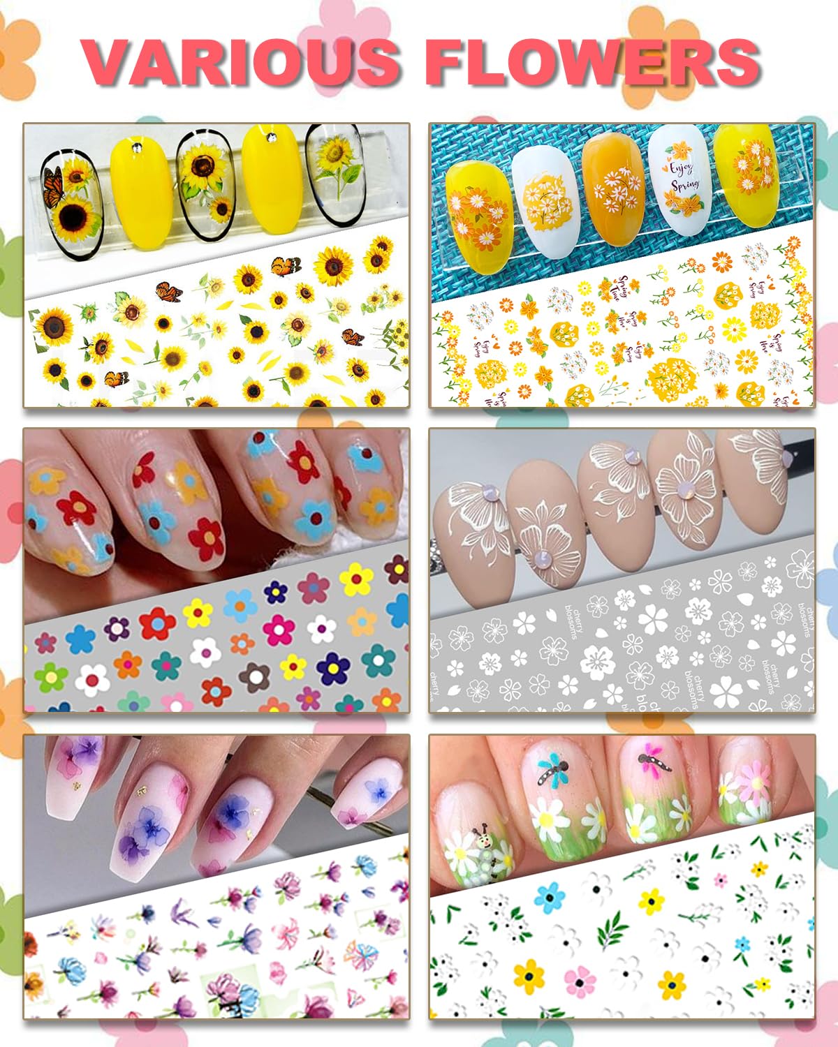IDDFEVE estampas de estrellas y corazones para uñas.