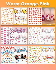 IDDFEVE pegatinas para uñas – temas navideños para un toque festivo.