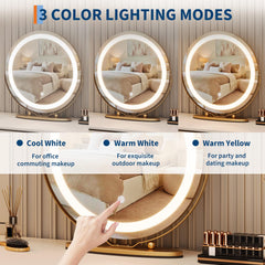 IDEALHOUSE gold finish vanity mirror adds elegant style to any room