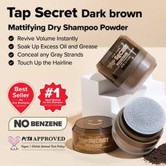 I DEW CARE Tap Secret Biotin Dry Shampoo en tubito de 7 g para retoques rápidos.