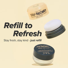 I DEW CARE Tap Secret refill cap supports eco-friendly travel-size refills.