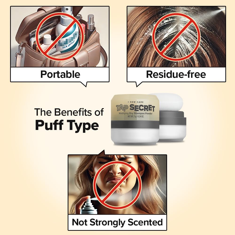 I DEW CARE Tap Secret Original Duo benzene-free powder for clean freshness.