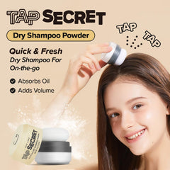 I DEW CARE Tap Secret Original Duo powder dispersion highlights quick oil absorption.