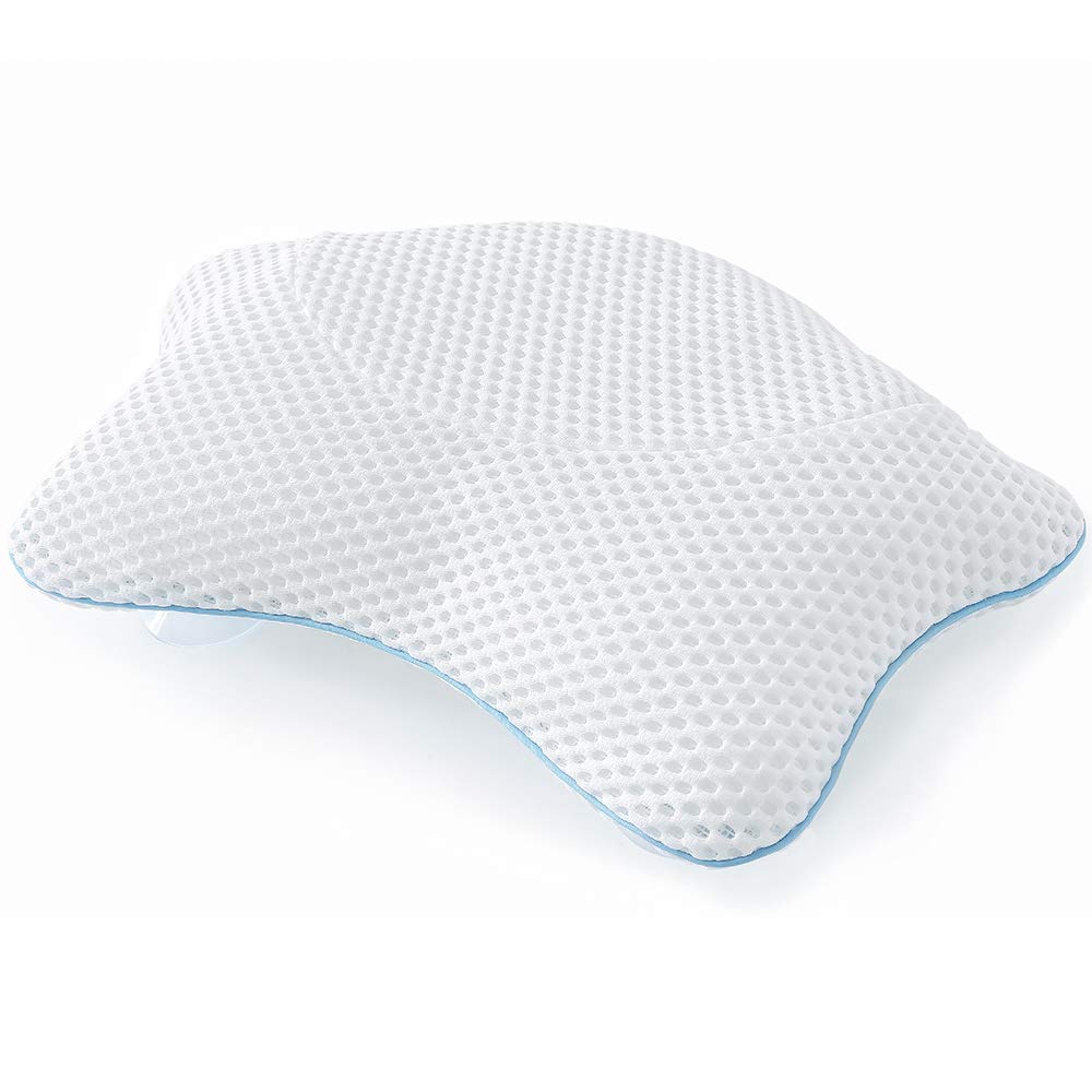 Idle Hippo Non Slip Bath Pillow front view showing plush neck support for comfortable soaks and stability.