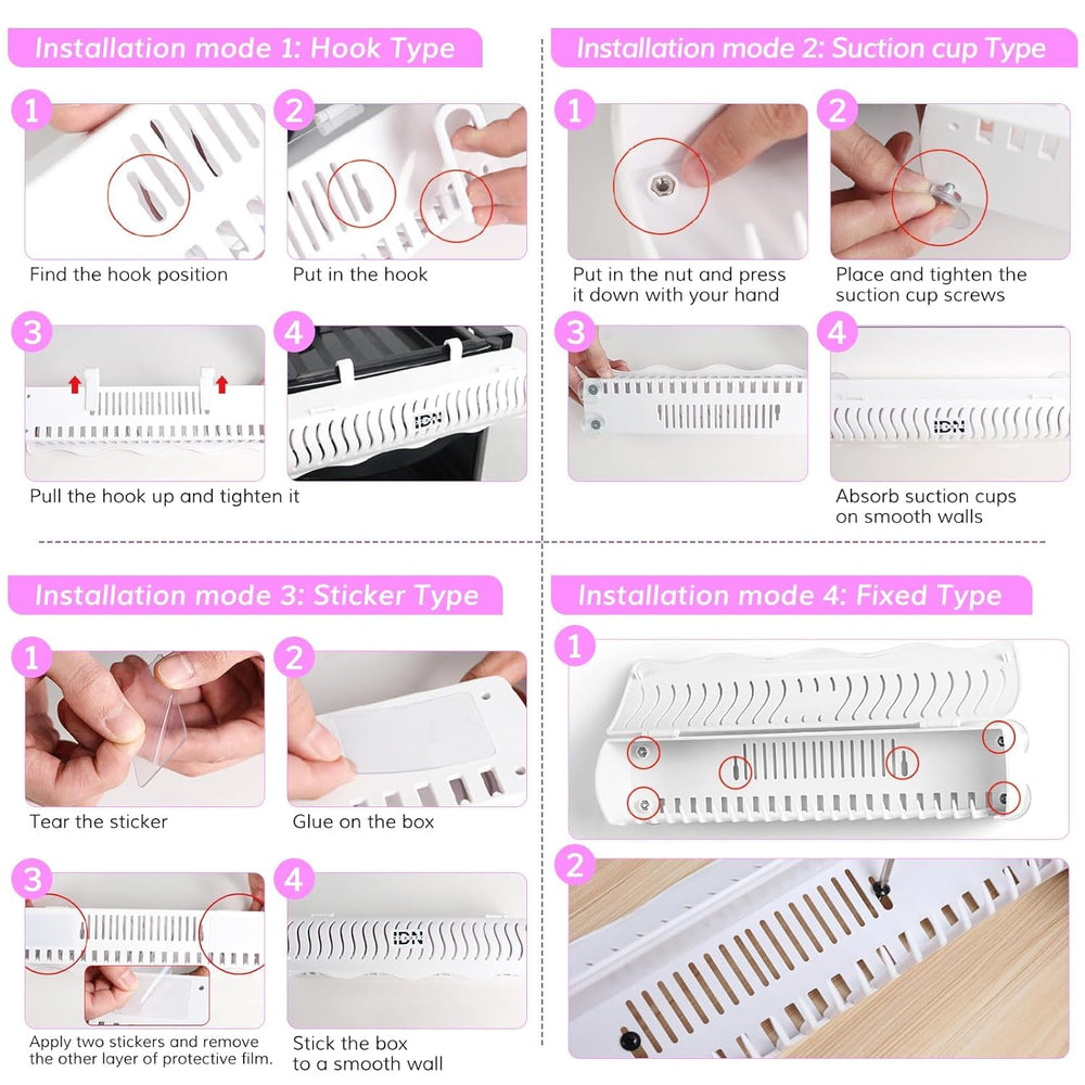 IDN Beauty Hair Extension Holder Stand in rose, durable ABS material for long-lasting use.