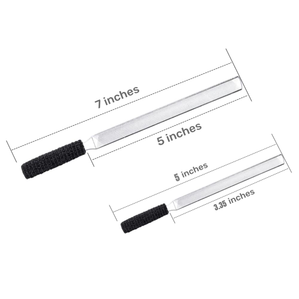 IDOU two sizes of nail files (7-inch and 5-inch) for versatile use.
