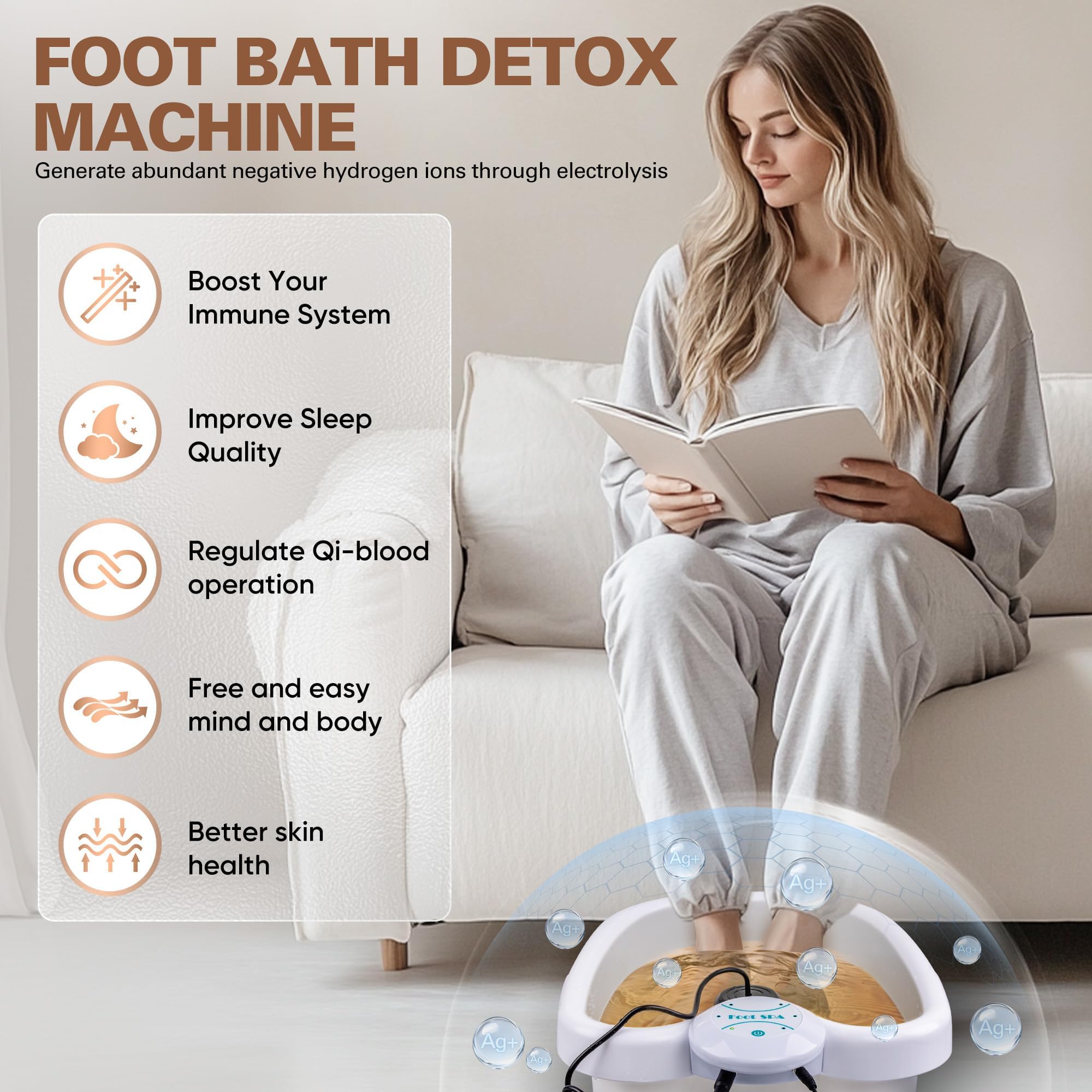Idudbid Ionic Foot Bath Detox Machine control panel for easy 30-minute sessions.