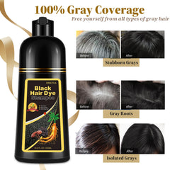iemokoda Instant Black Hair Dye Shampoo lather showing easy no-mix application.