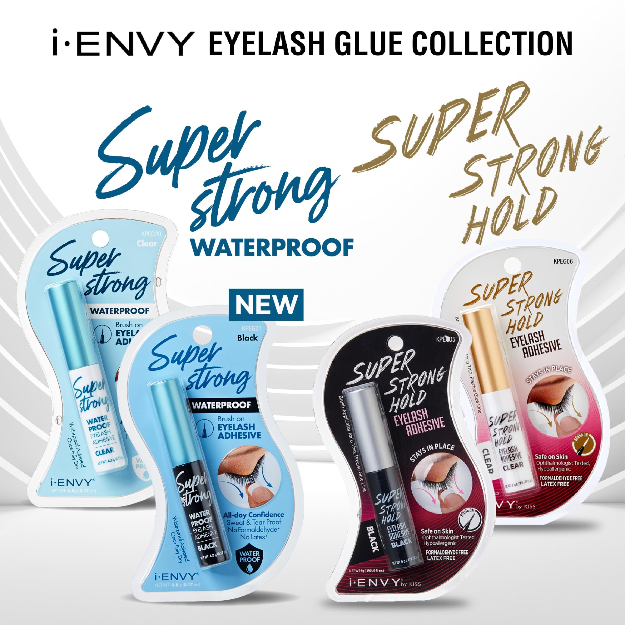 iENVY eyelash adhesive brush applicator close-up highlighting precision control.