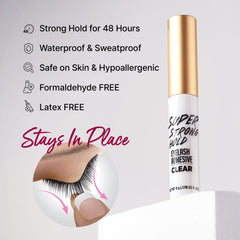 iENVY lash adhesive with brush applicator for precise, clean lash application.