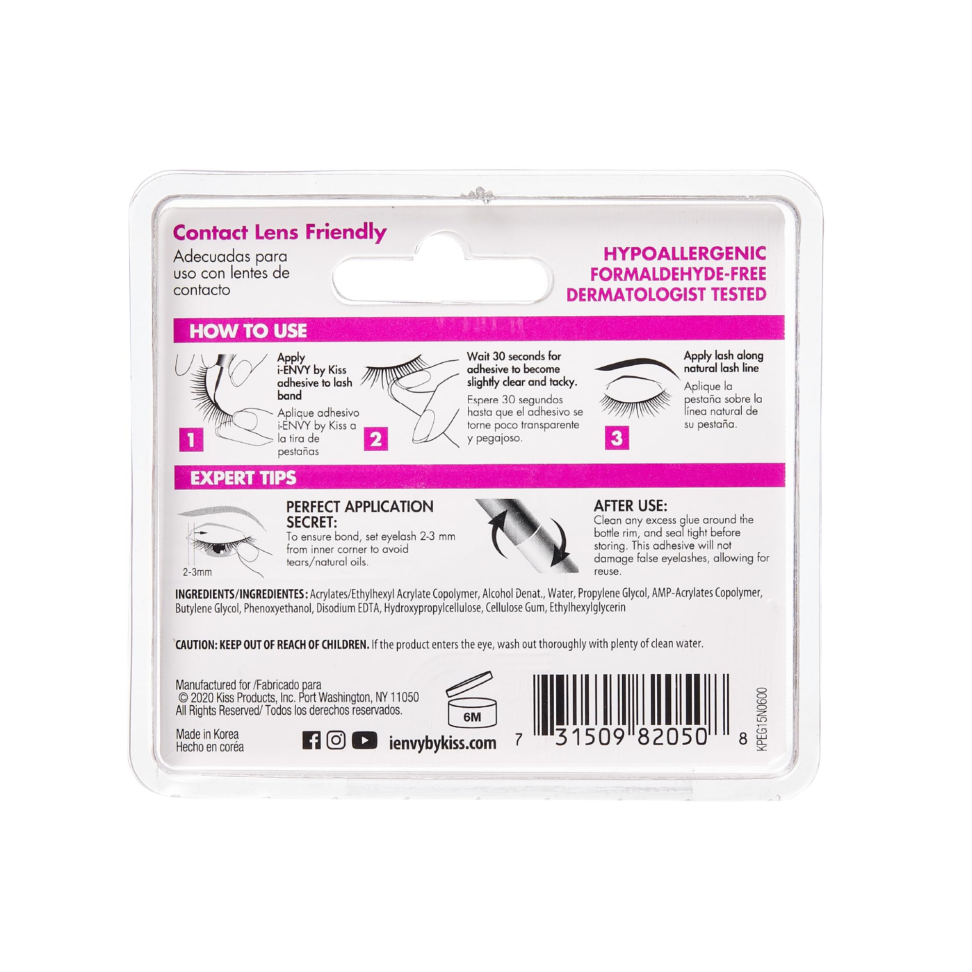 iENVY versatile glue supports natural, volume, and dramatic lash looks.