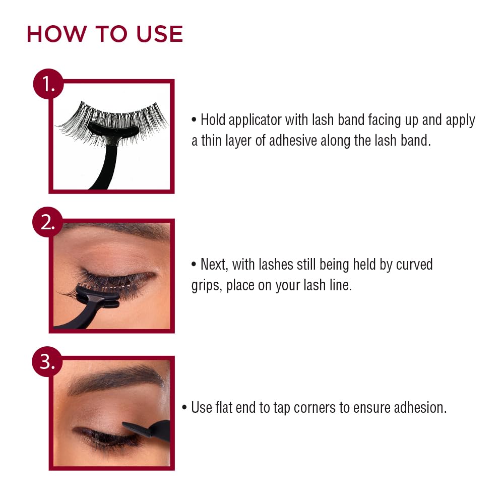 iENVY Kiss versatile tool supports full strip and cluster lashes.