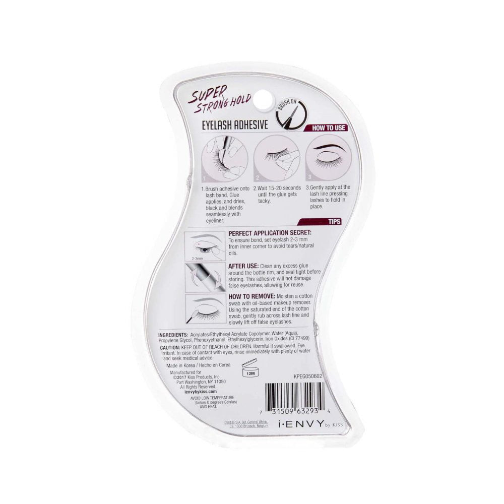 iENVY adhesive with brush-on applicator for precise even layer.