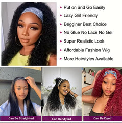 iesste glueless headband wig enables quick, secure wear without glue