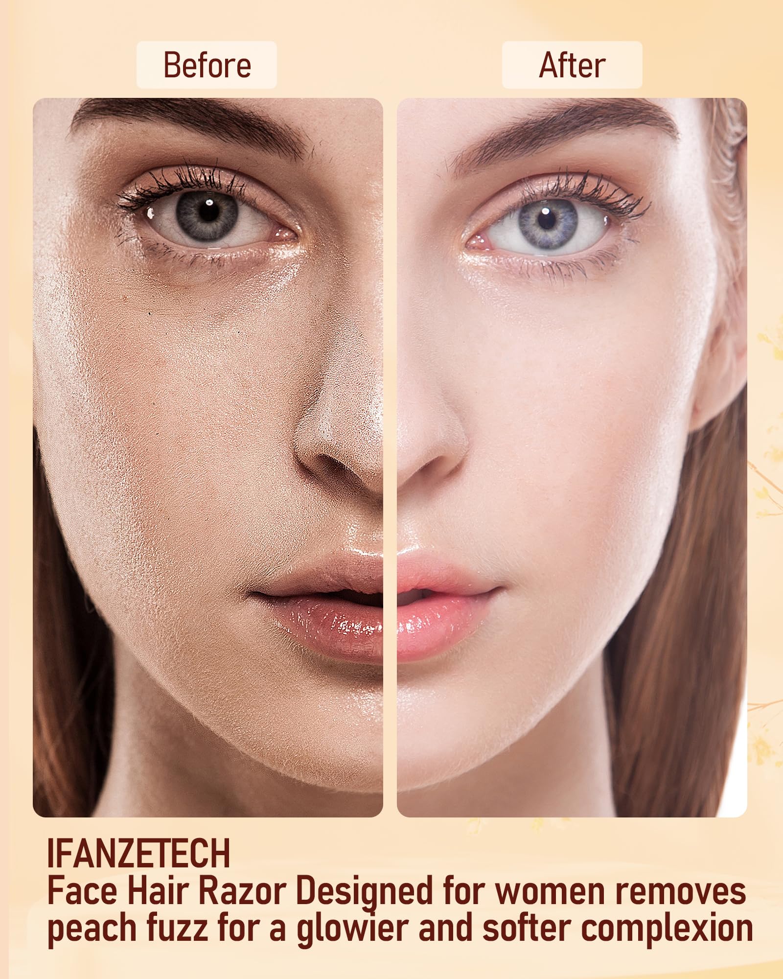 IFANZETECH 2-in-1 design offering brows and facial hair removal