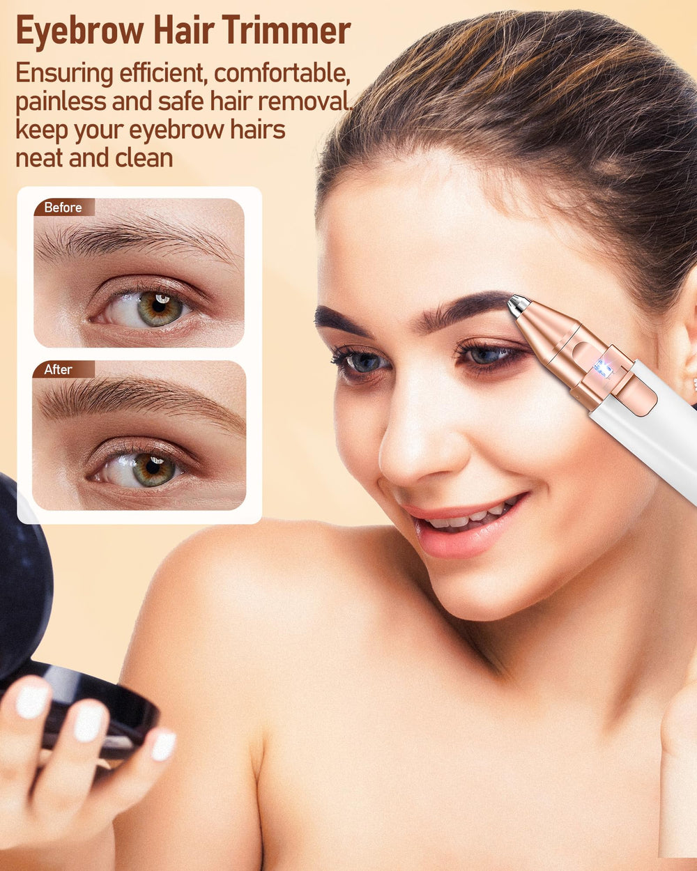 IFANZETECH facial hair remover head gliding over the skin