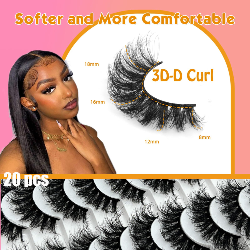 IFSOWDRA 3D Mink Lashes: multi-layered crisscross pattern for natural fullness.