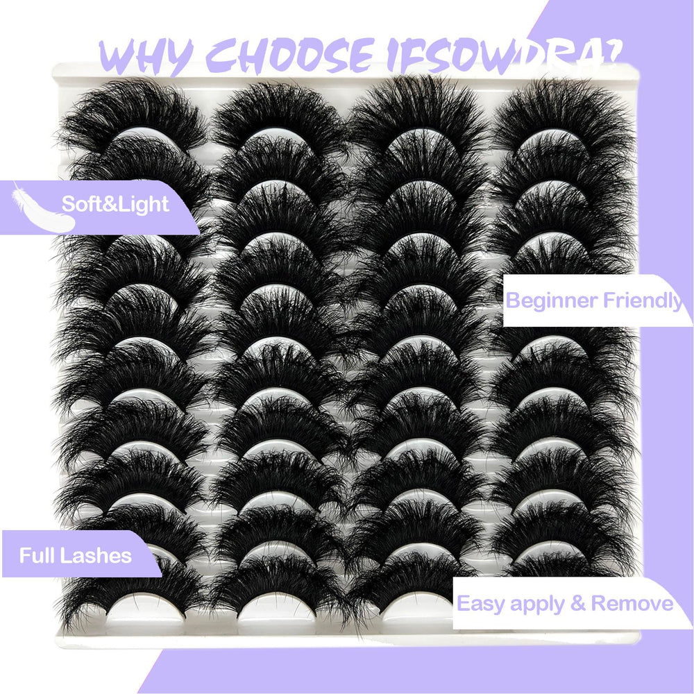 IFSOWDRA cat-eye pack lashes elongate and enhance eye shape