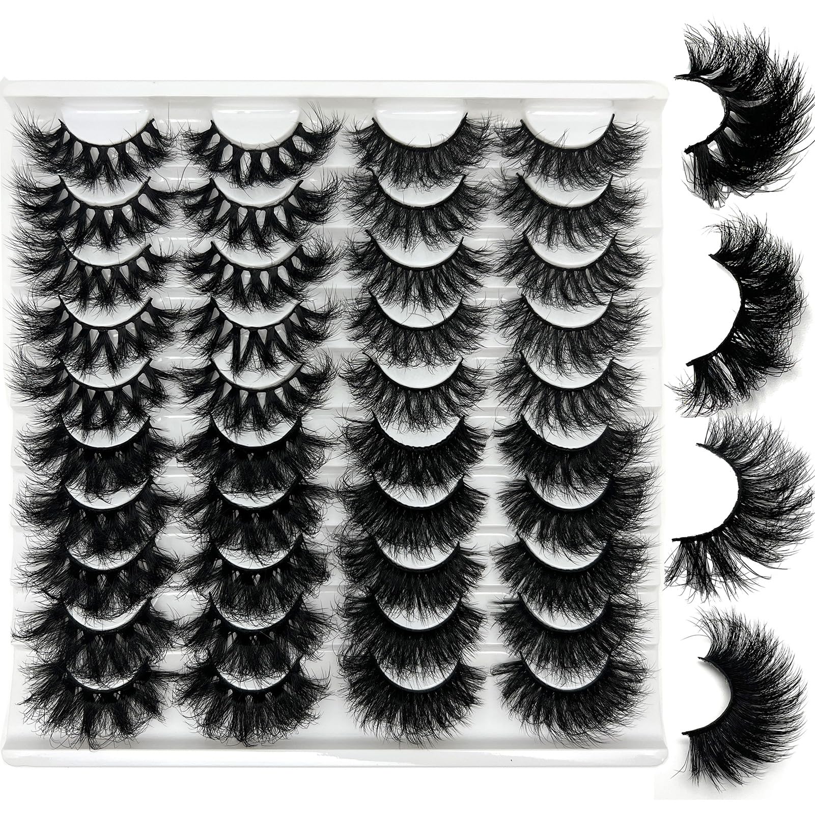 IFSOWDRA mink lashes strip with D curl, 20mm, for a bold cat-eye look