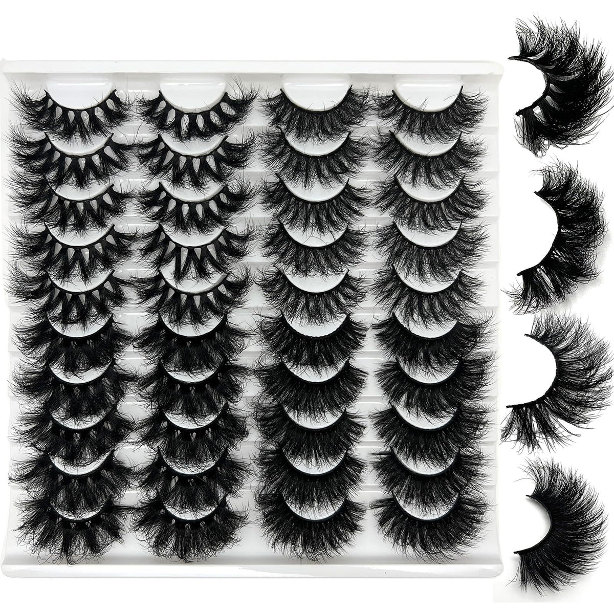 IFSOWDRA mink lashes strip with D curl, 20mm, for a bold cat-eye look