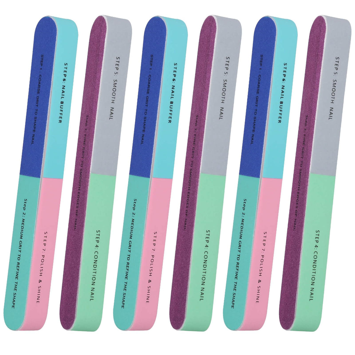 IFUNSON nail buffer block with seven sides for shaping and buffing natural nails