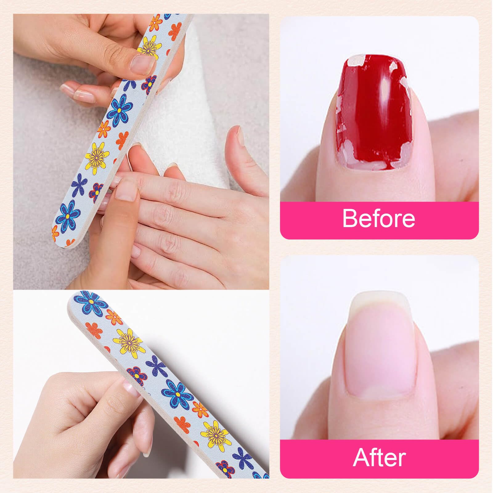 IFUNSON washable emery boards stay clean for next manicure