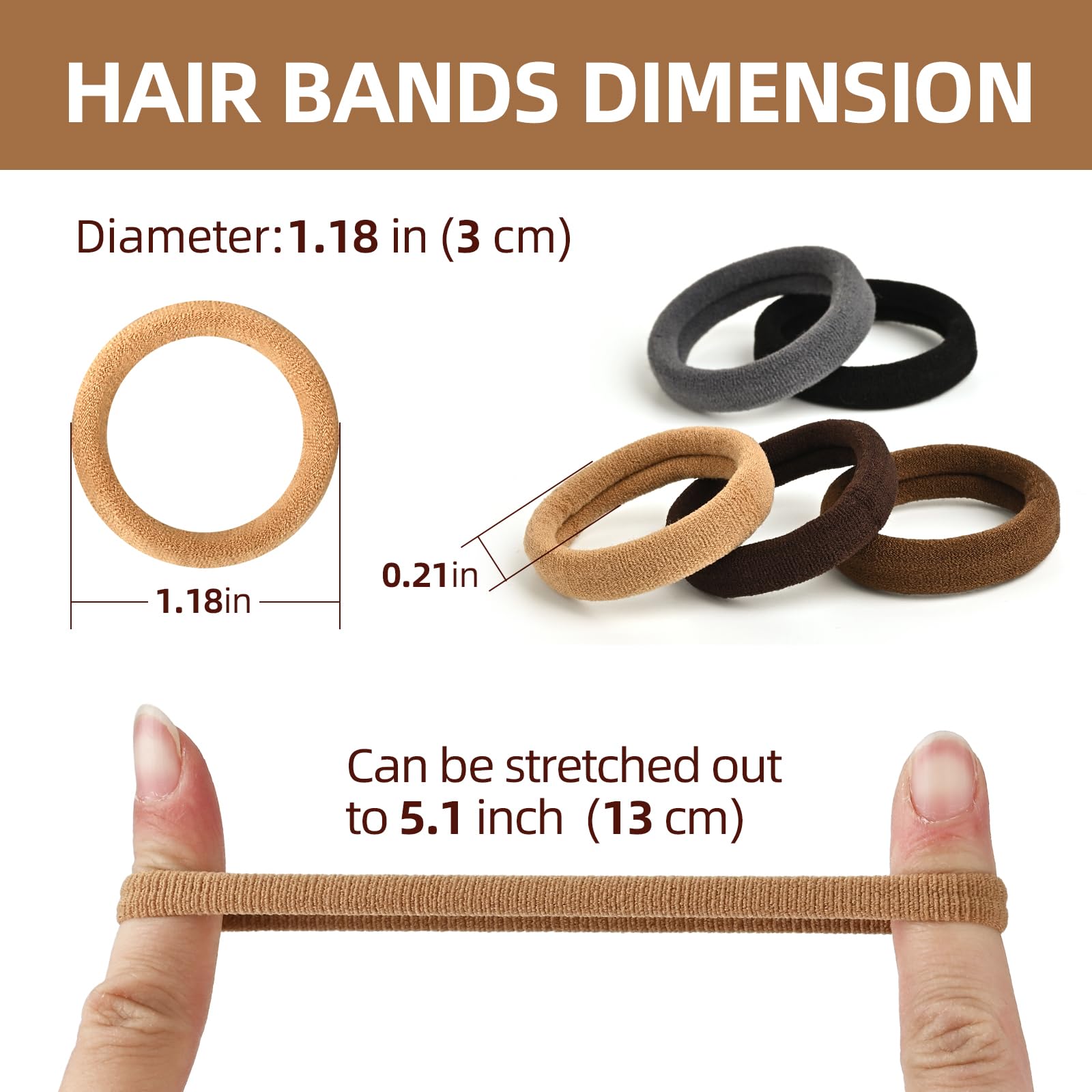 iFwevs cotton-elastic bands provide comfortable hold without pulling