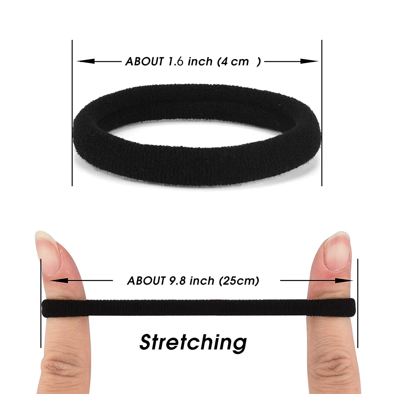 iFwevs seamless elastic hair bands with snag-free design for gentle hold.