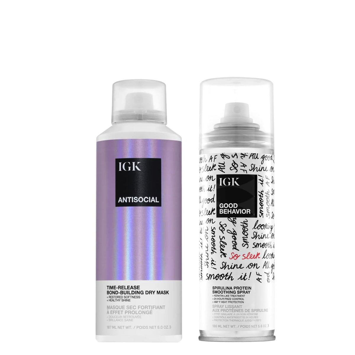IGK Antisocial mask bottle closeup for bond-building overnight care
