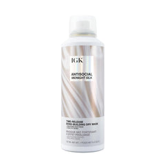 IGK Antisocial Midnight Silk bottle front view with limited-edition design and no-rinse spray cue