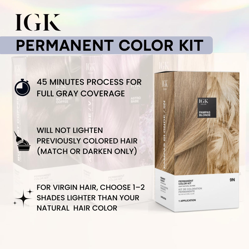 IGK back-to-brown root touch-up in progress