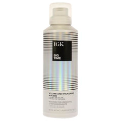IGK Big Time Volume Mousse bottle provides weightless body for fuller hair