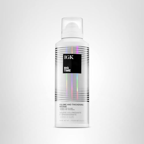 IGK Big Time Volume Mousse packaging emphasizes vegan cruelty-free branding