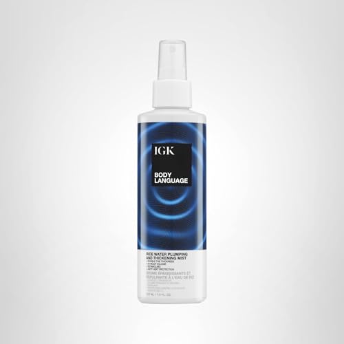 IGK Body Language Rice Water Mist leaves a smooth, shiny finish.